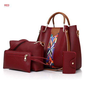 4Pcs Fashion Women Ladies Handbags Wallet Tote Bag Shoulder Bag Top Handle Satchel Purse Set